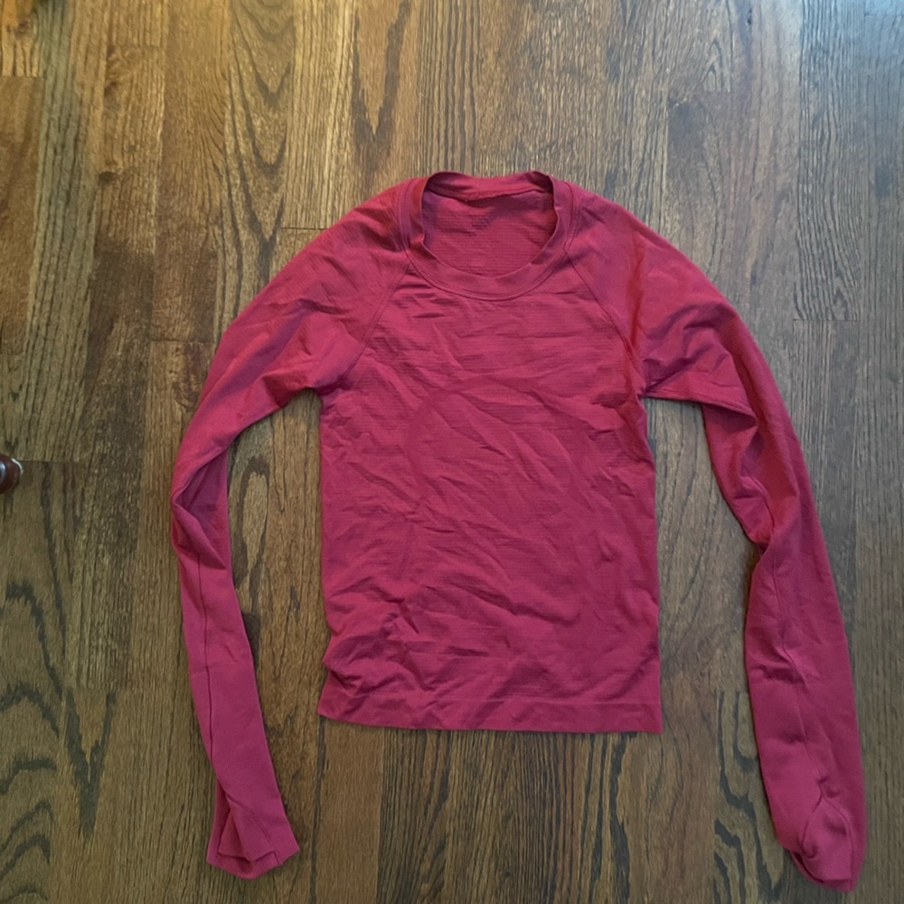 Lululemon Athletica Pink Long Sleeve Fitted Polo Hoodie